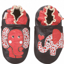 chaussons-bebe-cuir-souple-elephant-rouge