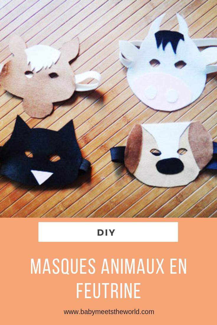 MASQUES ANIMAUX EN FEUTRINE