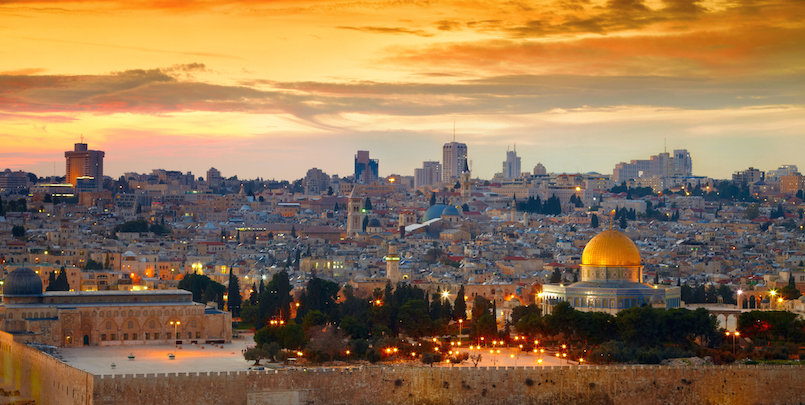 Panorama of Jerusalem old city. Israel