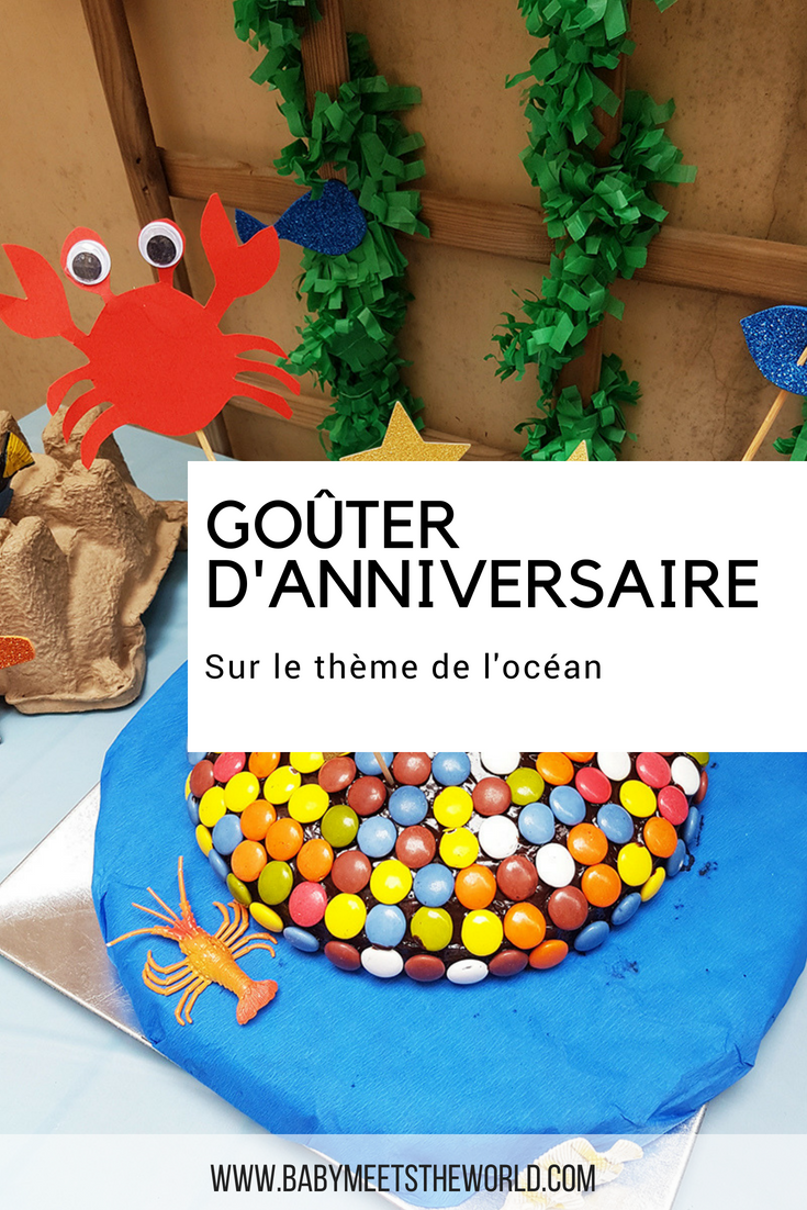 Goûter d'anniversaire sur le thème de la mer