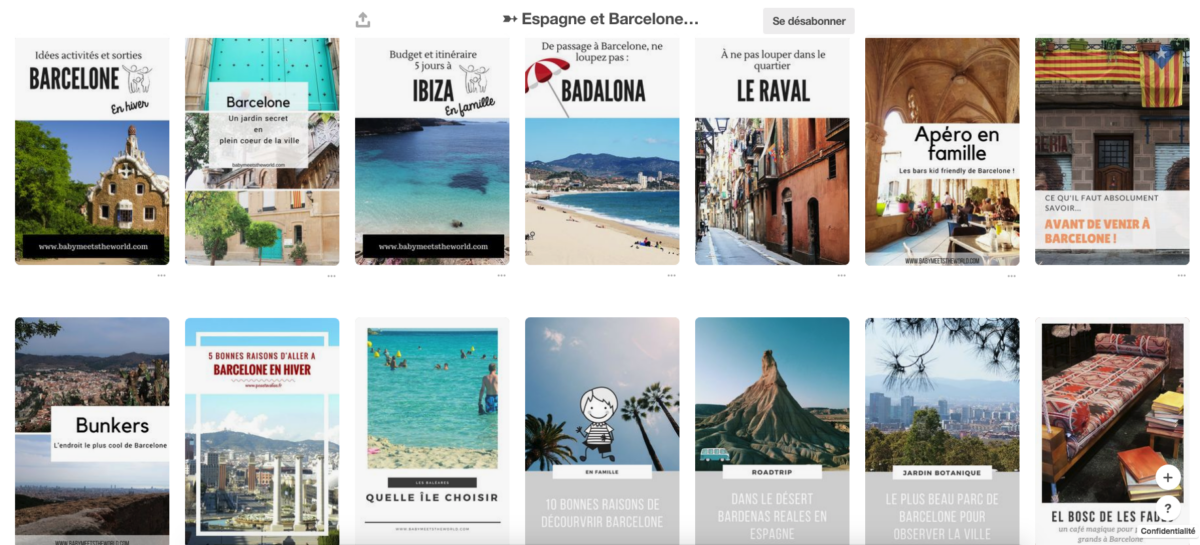 organiser vacances Pinterest