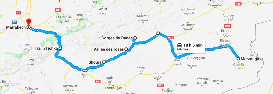 road trip maroc