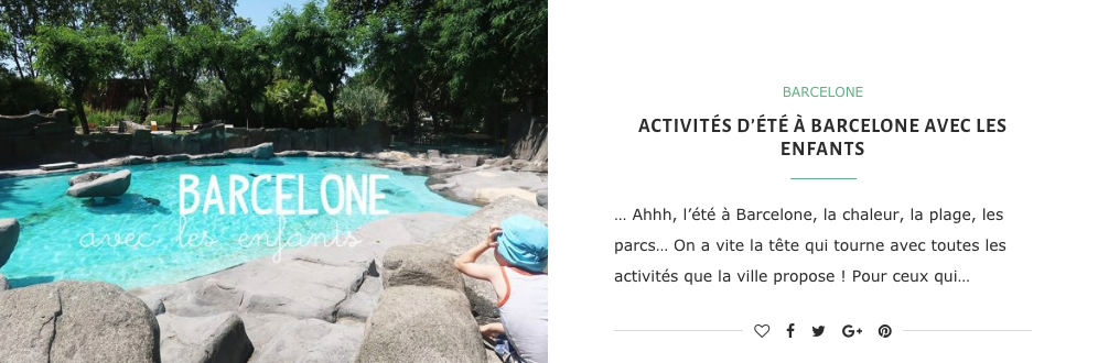 ACTIVITÉS D’ÉTÉ À BARCELONE AVEC LES ENFANTS