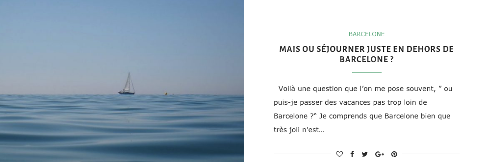 ou séjourner en dehors de Barcelone