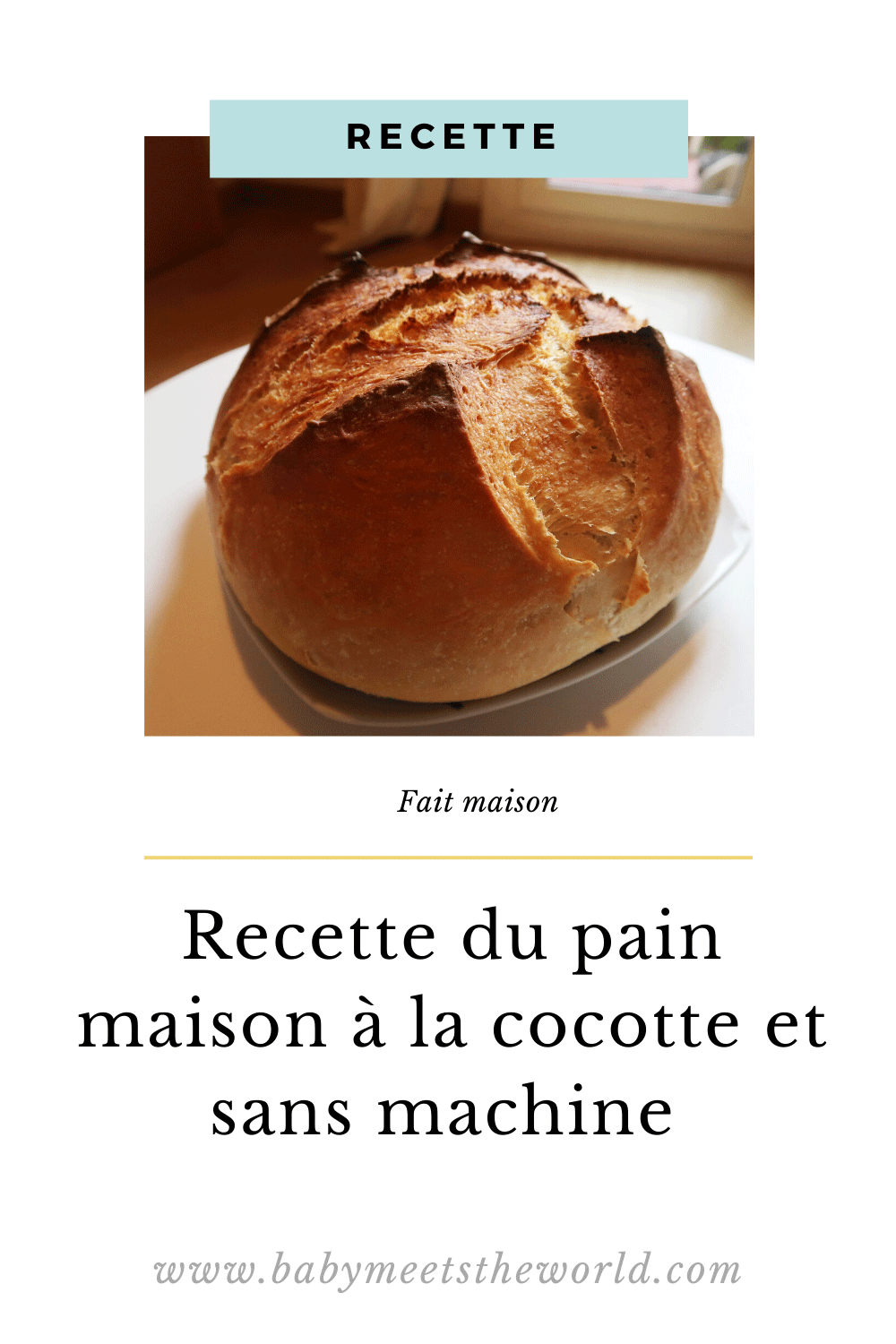 recette du pain maison à la cocotte et sans machine 