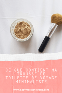 trousse de toilette minimaliste pour les voyages