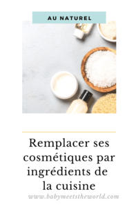 remplacer cosmétiques par ingrédients de la cuisine